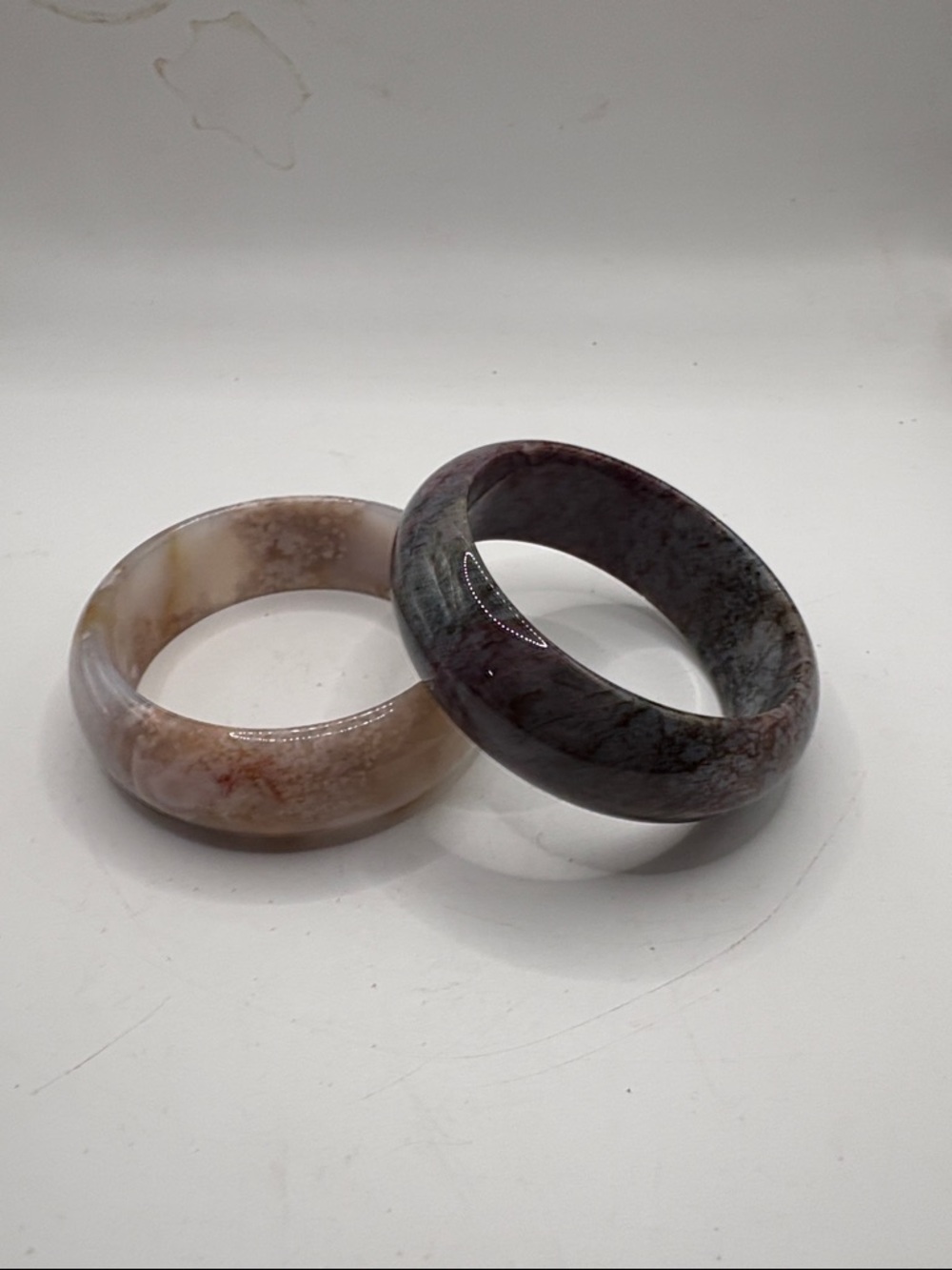 2 New Beautiful Agate Bangles